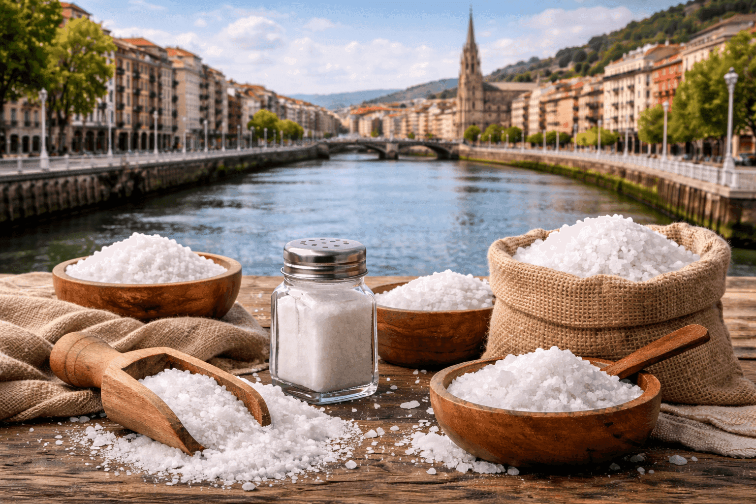 Crystal Edible Salt in Europe, Spain Bilbao